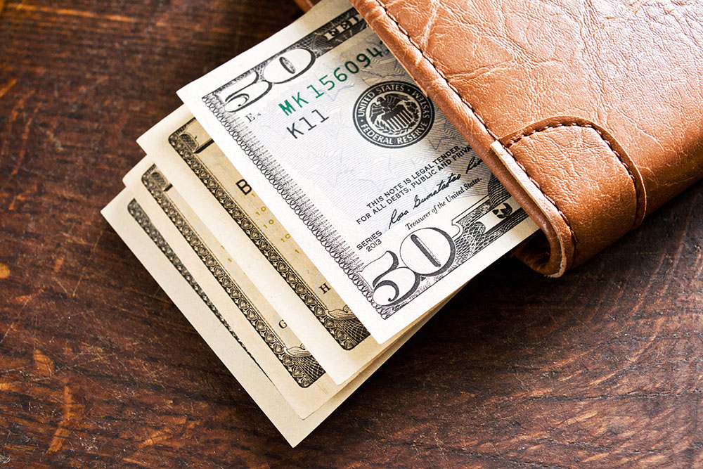 Wallet full of money
